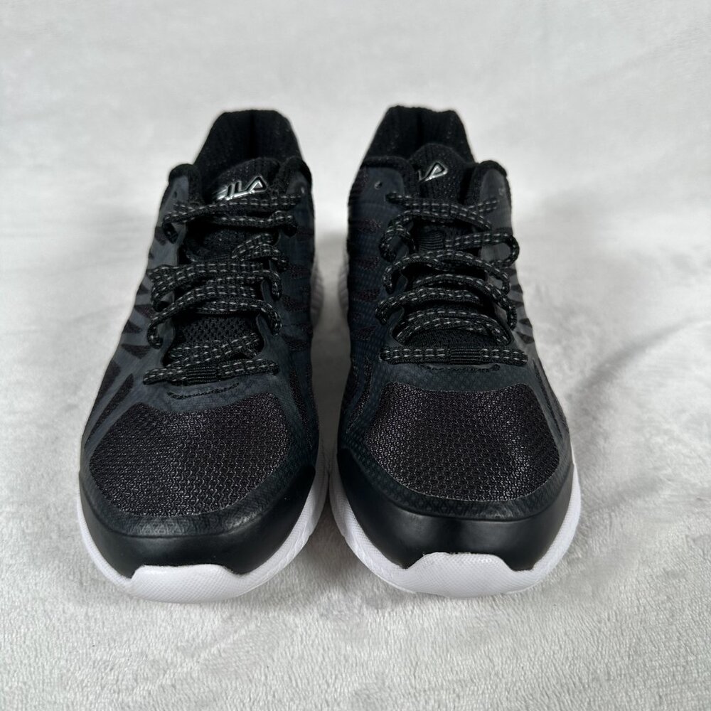 Fila Sneakers Youth Size 4.5 Black Gray Memory Foam Lace Up Comfort 3RM00003-003 - Picture 3 of 8
